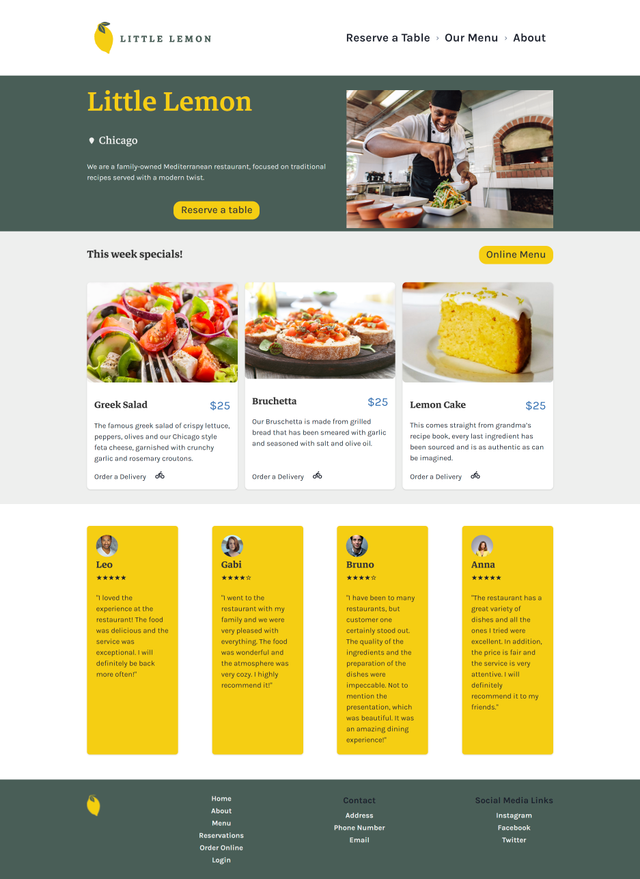 Restaurant Website